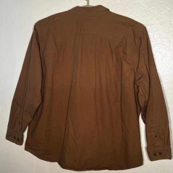 C.E. Schmidt Workwear Mens Brown Long-Sleeve Workwear Shirt 3XL Cotton Durable - Picture 3 of 15
